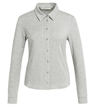 Load image into Gallery viewer, Jersey blouse with collar - Grey Melange