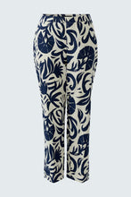 Load image into Gallery viewer, Patterned Trousers - Cream/blue