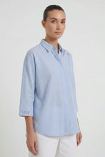 Load image into Gallery viewer, Stripe Blouse - light blue white