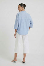 Load image into Gallery viewer, Stripe Blouse - light blue white