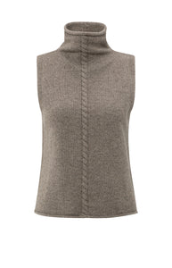 High Neck Sleeveless Sweater