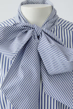 Load image into Gallery viewer, Blue Stripe Blouse-Blue/White