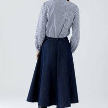 Load image into Gallery viewer, Blue Stripe Blouse-Blue/White