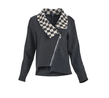 Load image into Gallery viewer, Black Check Crincle Jacket