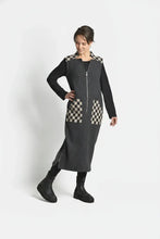 Load image into Gallery viewer, Crincle Dress - Black/Check