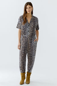 Jumpsuit in Camel Black