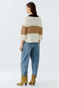 Pullover in White Caramel