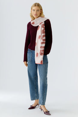 Scarf in Rose Red