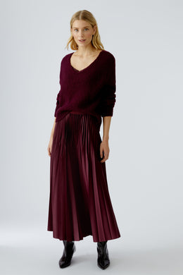 Pleated Skirt in Bramble Berry