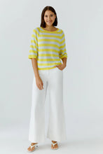Load image into Gallery viewer, Linen Stripe Jumper - Yellow/Green