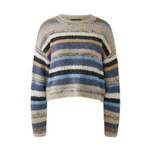 Load image into Gallery viewer, Oui Stripe Jumper-Blue/Brown