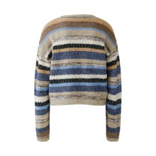 Load image into Gallery viewer, Oui Stripe Jumper-Blue/Brown