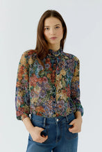 Load image into Gallery viewer, Floral Blouse with detachable Bow