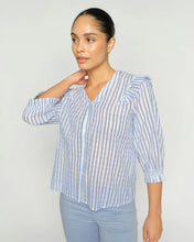 Load image into Gallery viewer, Debby Stripe Shirt - Brunnera Blue