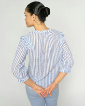 Load image into Gallery viewer, Debby Stripe Shirt - Brunnera Blue