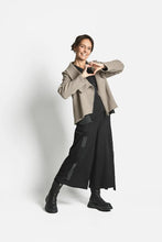 Load image into Gallery viewer, Print Tab Detail Trousers - Plain Black