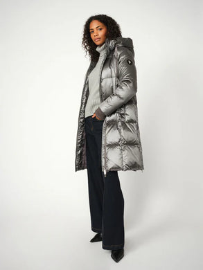 MMNova Metallic Down Jacket in Dark Grey