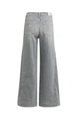 Load image into Gallery viewer, Denim jeans with wide legs and seam details - Mid Grey