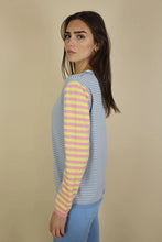 Load image into Gallery viewer, Fangio V Neck Multi Striped Knit