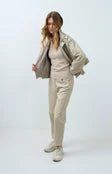 Load image into Gallery viewer, Faux leather carrot fit trousers - Pure Cashmere Grey