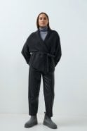 Load image into Gallery viewer, Faux Leather Trouser - Hole Black