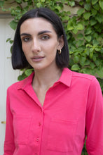 Load image into Gallery viewer, Daisy Cotton Shirt in Hot Pink