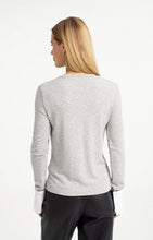 Load image into Gallery viewer, Jersey top with removable cuffs - Grey Melange