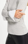 Load image into Gallery viewer, Jersey top with removable cuffs - Grey Melange