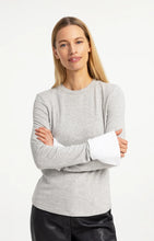 Load image into Gallery viewer, Jersey top with removable cuffs - Grey Melange