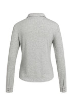Load image into Gallery viewer, Jersey blouse with collar - Grey Melange