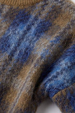 Load image into Gallery viewer, Oui Check Pattern Jumper - Brown Blue