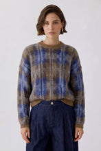 Load image into Gallery viewer, Oui Check Pattern Jumper - Brown Blue