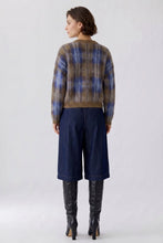 Load image into Gallery viewer, Oui Check Pattern Jumper - Brown Blue
