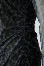 Load image into Gallery viewer, Animal Print Dress - i Dark Brown Grey-Black