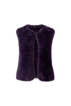 Load image into Gallery viewer, Oui Knitted Faux Fur Gilet - Purple