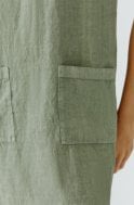 Load image into Gallery viewer, Linen V-Neck A-Line Dress - Seagrass
