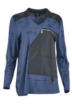 Load image into Gallery viewer, Pantone Pocket Detail V Neck Top -  Blue