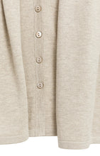 Load image into Gallery viewer, Sleeveless cardigan with double layer and buttons - Grey Melange