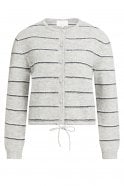 Load image into Gallery viewer, Stripe Knitted Cardigan - Grey Melange