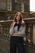 Load image into Gallery viewer, Stripe Knitted Cardigan - Grey Melange