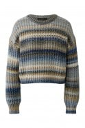 Load image into Gallery viewer, Stripe Pattern Pullover  - Light Brown/blue