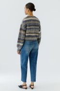 Load image into Gallery viewer, Stripe Pattern Pullover  - Light Brown/blue