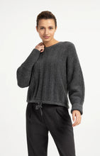 Load image into Gallery viewer, Sweater with batwing sleeves - Grey Melange