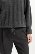 Load image into Gallery viewer, Sweater with batwing sleeves - Grey Melange