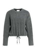 Load image into Gallery viewer, Sweater with batwing sleeves - Grey Melange