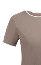 Load image into Gallery viewer, T-shirt with contrasting trim - Taupe Brown