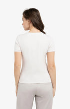 Load image into Gallery viewer, T-shirt with contrasting trim - Gray Lilac
