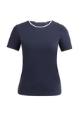 Load image into Gallery viewer, T-shirt with contrasting trim - Navy Blue