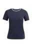 T-shirt with contrasting trim - Navy Blue