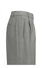 Load image into Gallery viewer, Woven wide leg check trousers with pleat details